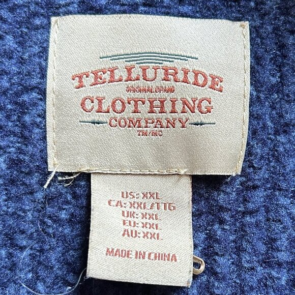 Telluride Clothing Company Quarter Zip Heather Blue Pullover Sweater Size XXL - Picture 4 of 7